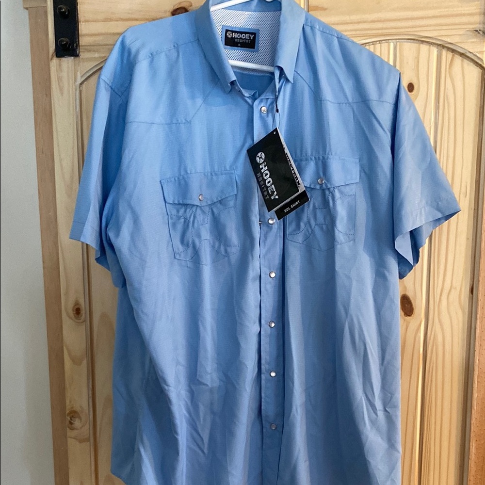 Hooey Blue Lightweight Casual Button Down Shirt